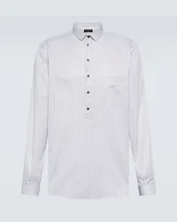 Dolce & Gabbana Camicia in popeline di cotone a righe Multicolore