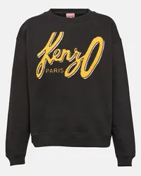 Kenzo Felpa in jersey di cotone con logo Nero