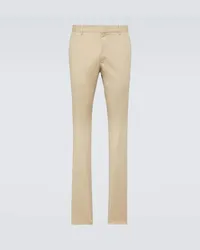 Ermenegildo Zegna Pantaloni chino in misto cotone Beige