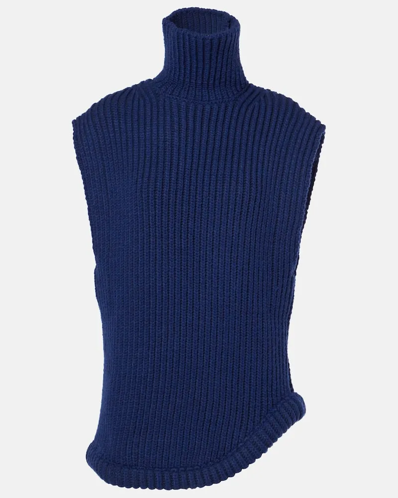 Victoria Beckham Gilet a collo alto Blu