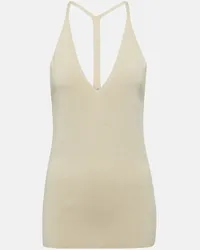 Totême Top in misto lana e seta Beige