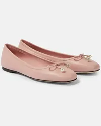 Jimmy Choo Ballerine Elme in pelle Rosa