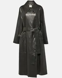 KHAITE Trench oversize  Minnie in pelle Nero