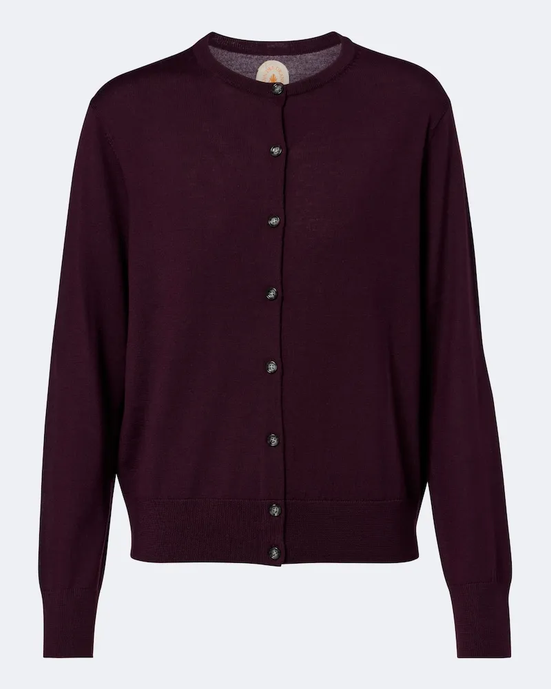 Jardin des Orangers Cardigan in lana vergine Viola