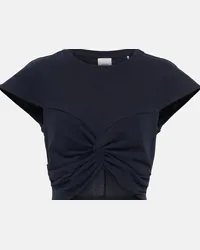 Isabel Marant Top cropped Zineae in jersey di cotone Nero