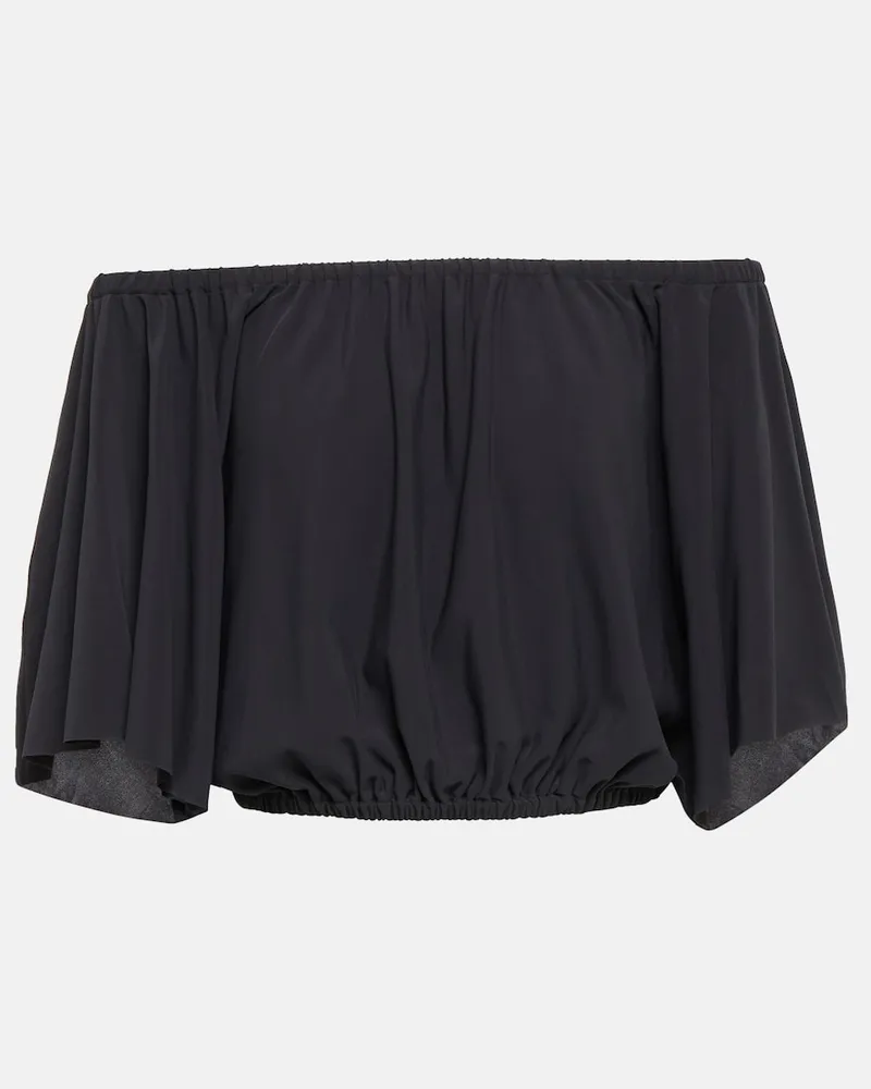 Eres Top cropped Solal in jersey Nero