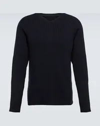 The Row Pullover Tomas in cotone a coste Blu