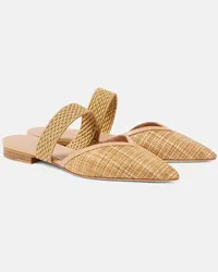 Malone Souliers Mules Manu effetto rafia Marrone