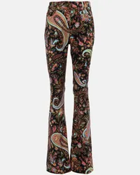 Etro Jeans flared a vita alta con stampa Multicolore