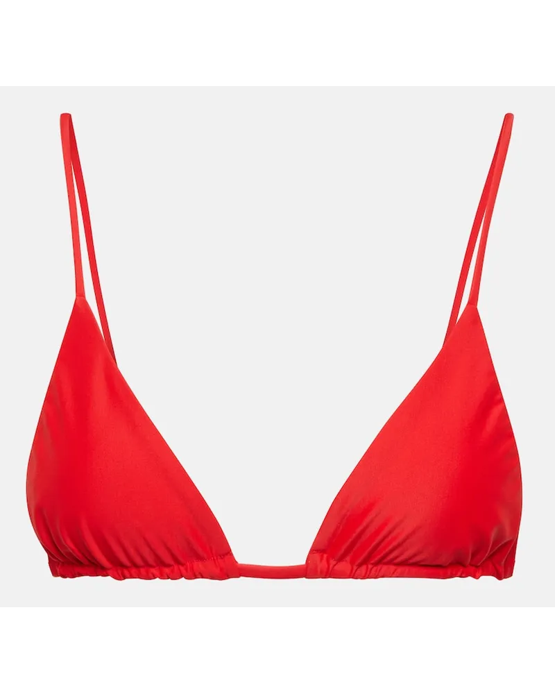 JADE SWIM Top bikini a triangolo Via Rosso