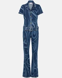 Emilio Pucci Jumpsuit di jeans Marmo Blu