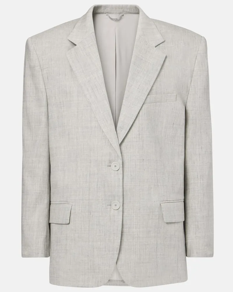 Magda Butrym Blazer oversize in lino e lana Grigio