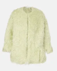 Dries van Noten Giacca in shearling sintetico Verde