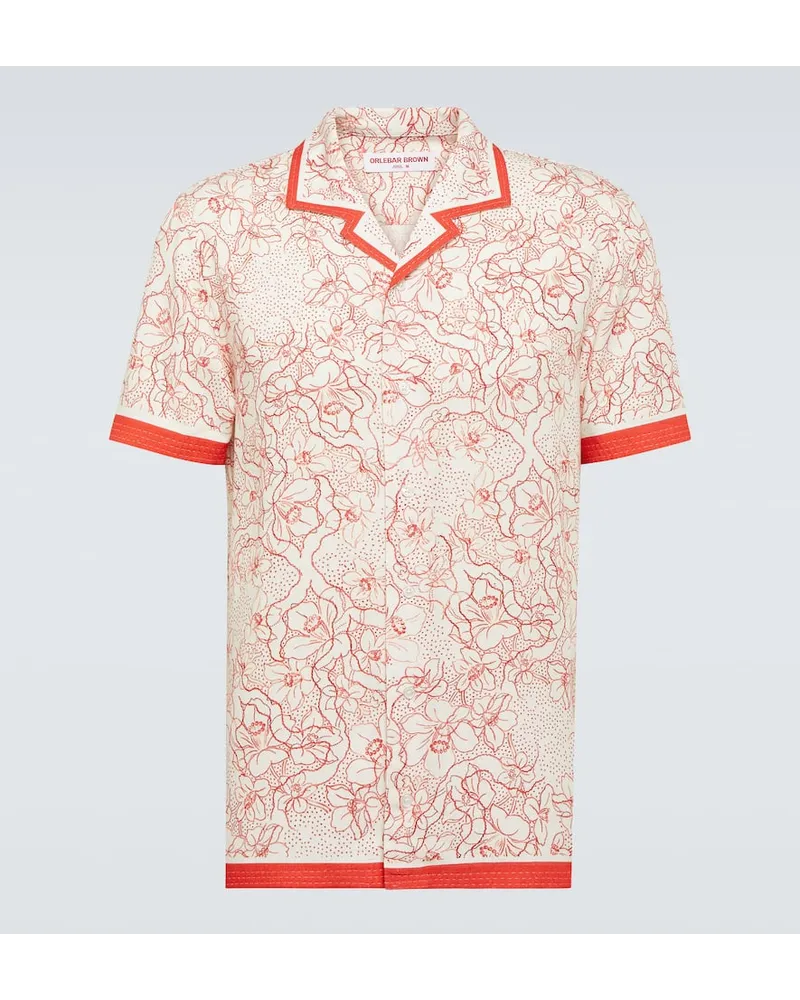 Orlebar Brown Camicia bowling con stampa floreale Multicolore