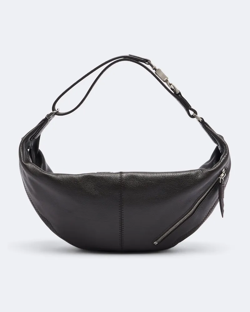 Christophe Lemaire Borsa a mano Quiver Mini in pelle Marrone