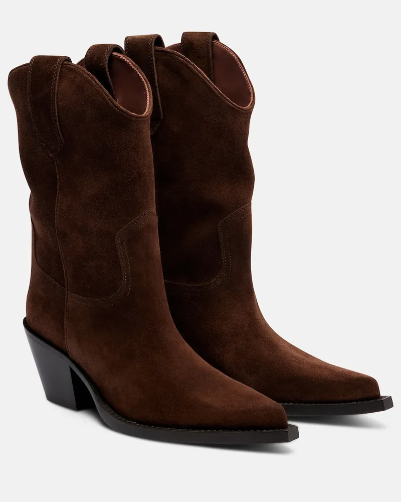 Paris Texas Stivali texani Dakota in suede Marrone