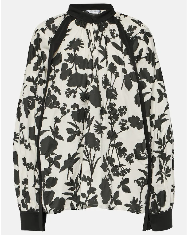Max Mara Top Gaetana in cotone con stampa Bianco