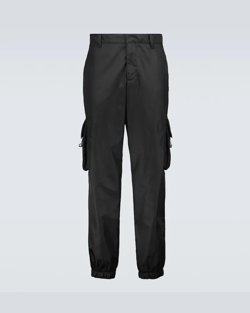 Prada Pantaloni cargo in Re-Nylon Nero
