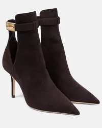 Jimmy Choo Stivaletti Nell 85 in suede Marrone