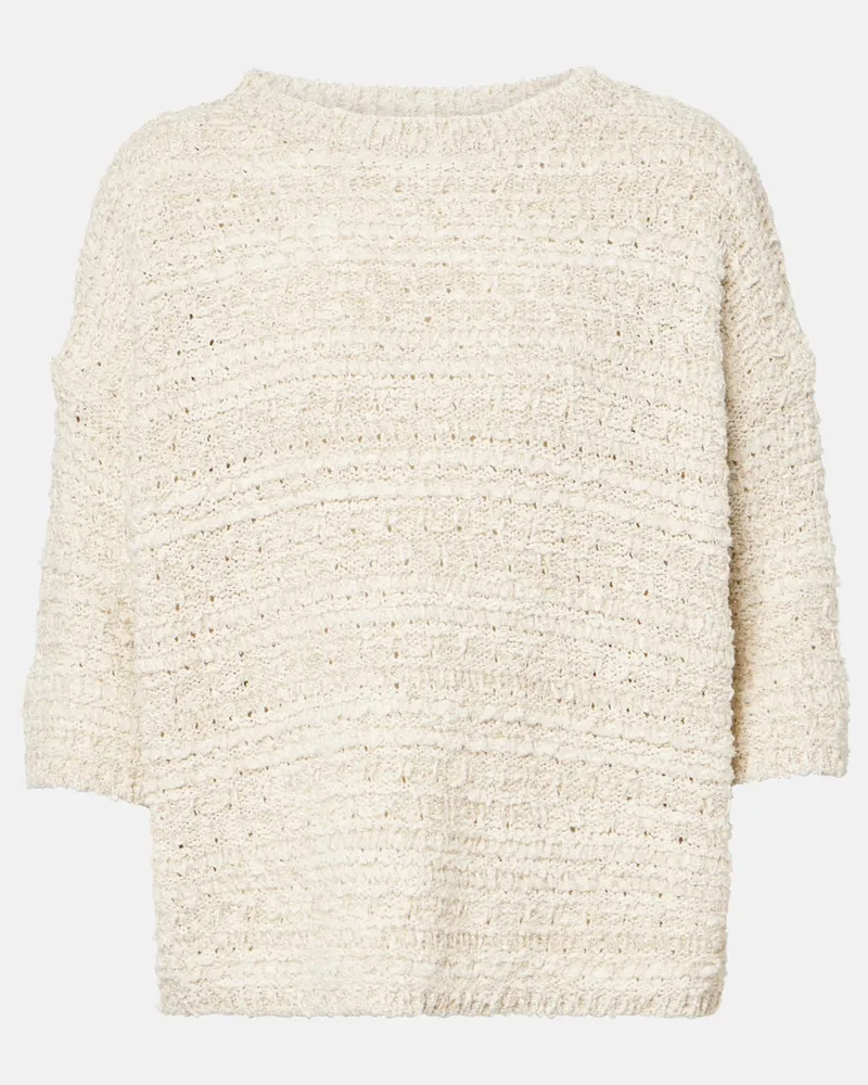 Max Mara Pullover Arda in misto cotone Bianco