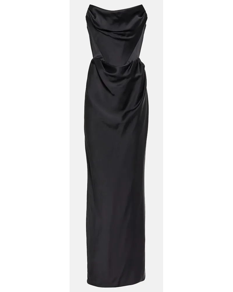 Vivienne Westwood Abito bustier lungo in raso Nero