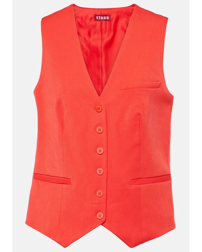 STAUD Gilet monopetto Brett Rosso
