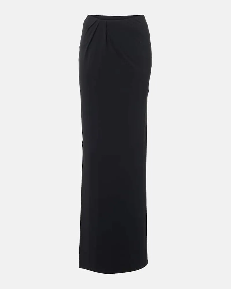 Jacquemus Gonna lunga Peplo con ruches Nero