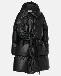 Maison Margiela Cappotto imbottito in similpelle Nero