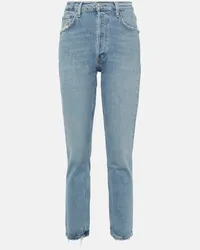 AGOLDE Jeans regular Riley a vita alta Blu