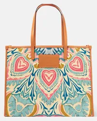 Etro Borsa in canvas con stampa Multicolore