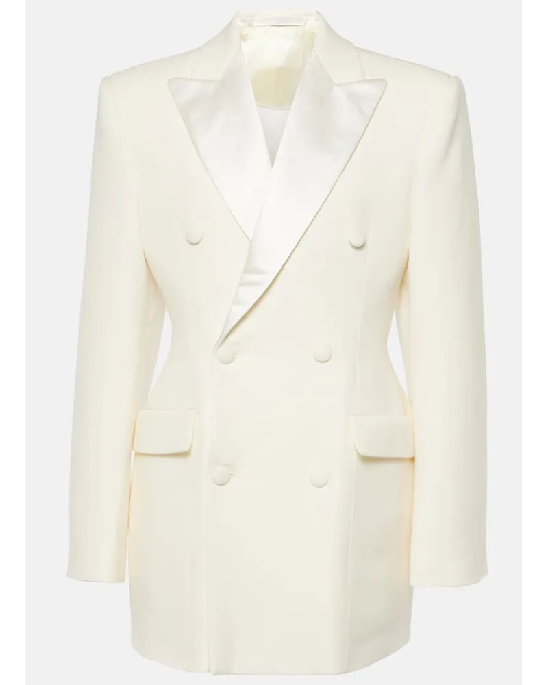 WARDROBE.NYC Miniabito blazer in lana Bianco