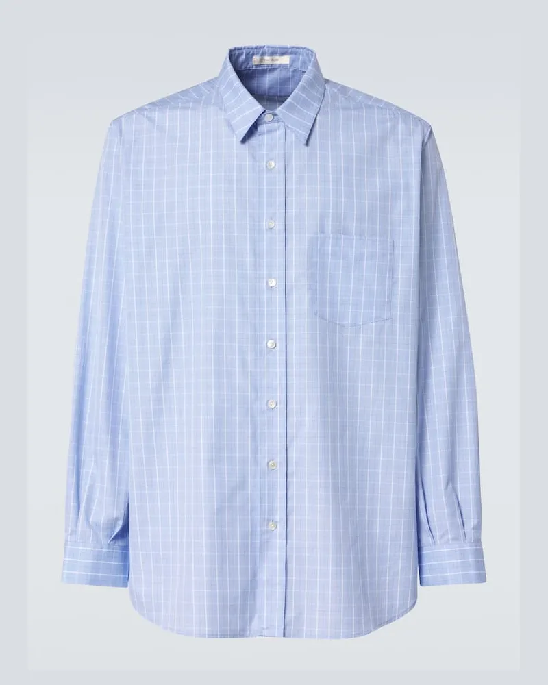 The Row Camicia Cardiff in cotone a quadri Blu