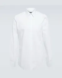 Dolce & Gabbana Camicia in popeline di cotone Bianco