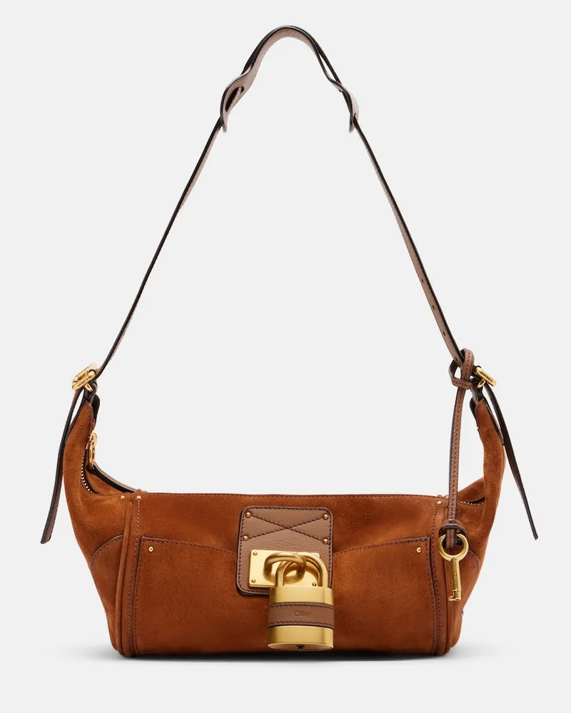Chloé Chloé Borsa a spalla Paddington Small in suede Marrone