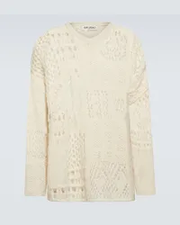 Our Legacy Pullover in crochet di lana Beige