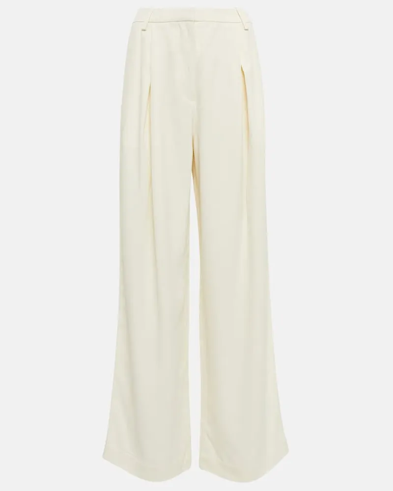 Co Pantaloni a gamba larga in twill Bianco