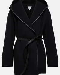 Bottega Veneta Cappotto in lana e cashmere con cintura Nero