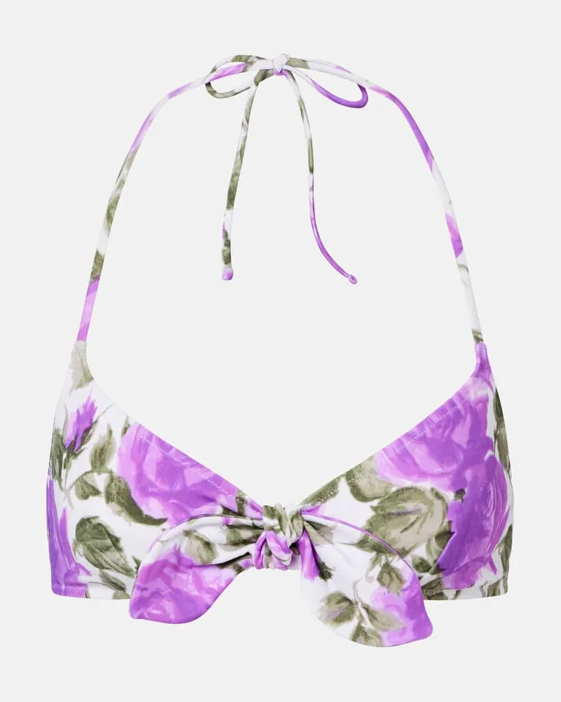 Chloé ChloÃ© Top bikini con stampa floreale Bianco