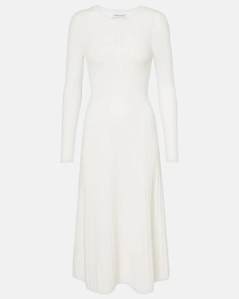 Veronica Beard Abito Nami in maglia a coste Bianco