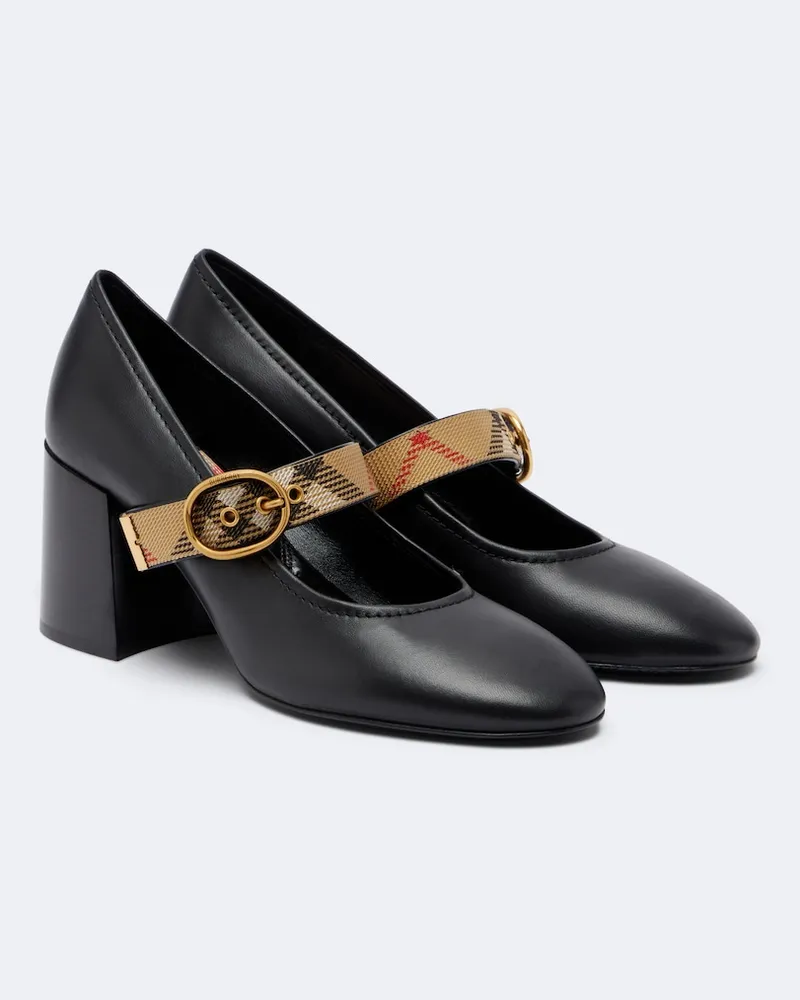 Burberry Pumps Robin in pelle Burberry Check Nero