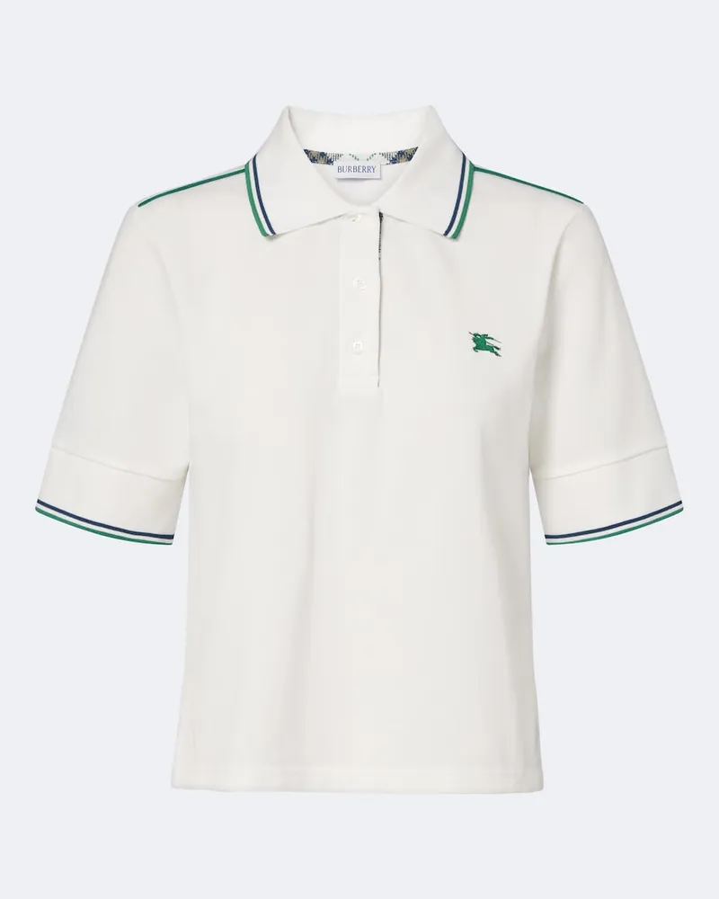 Burberry Polo EKD in cotone piqué Bianco