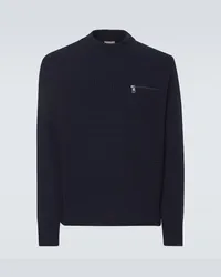 Moncler Pullover in lana e cashmere Blu