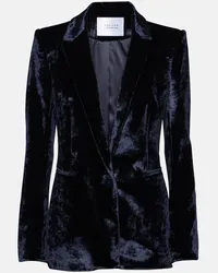 GALVAN Blazer scolpito in velluto Blu