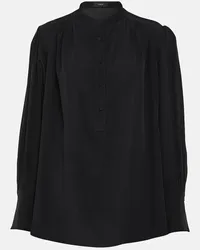 Joseph Blusa Buci in seta crêpe de chine Nero