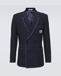 Valentino Garavani Blazer in tweed VLogo Signature Blu