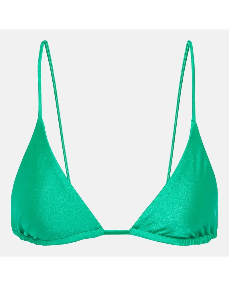 JADE SWIM Top bikini a triangolo Via Verde