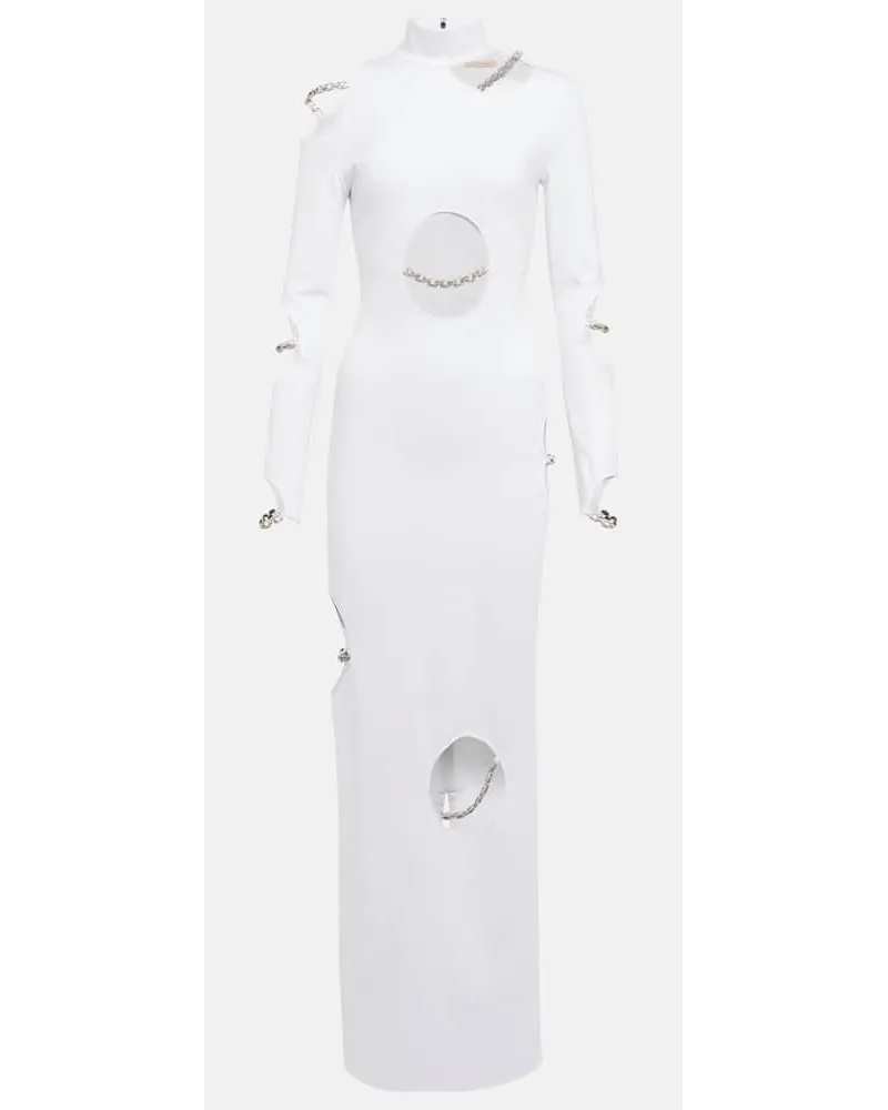 Christopher Kane Abito lungo con cut-out Bianco
