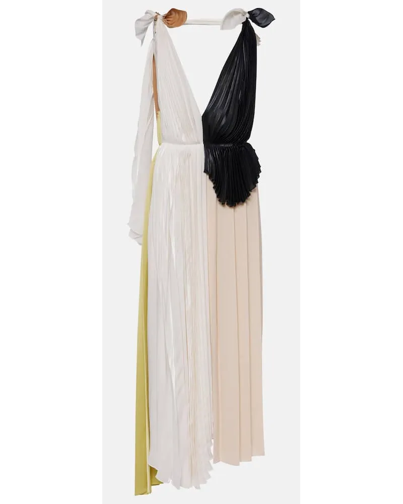 Victoria Beckham Abito midi asimmetrico plissÃ Multicolore