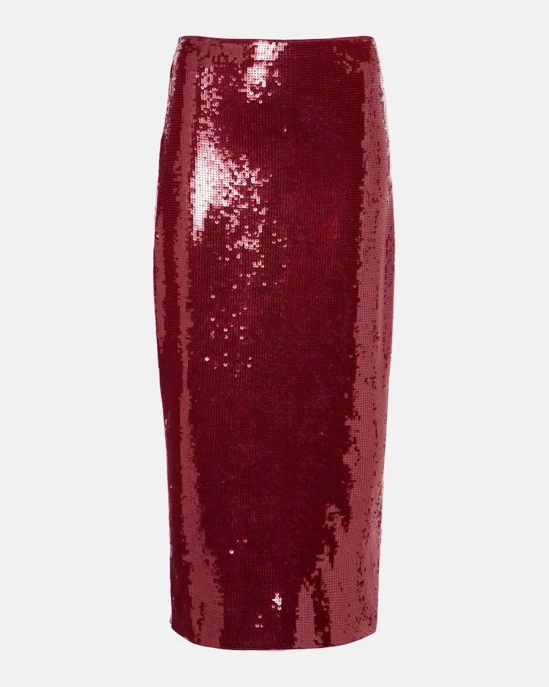 Veronica Beard Gonna a tubino Koa con paillettes Rosso