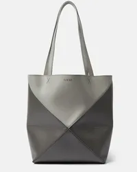 Loewe Borsa Puzzle Fold in pelle Grigio